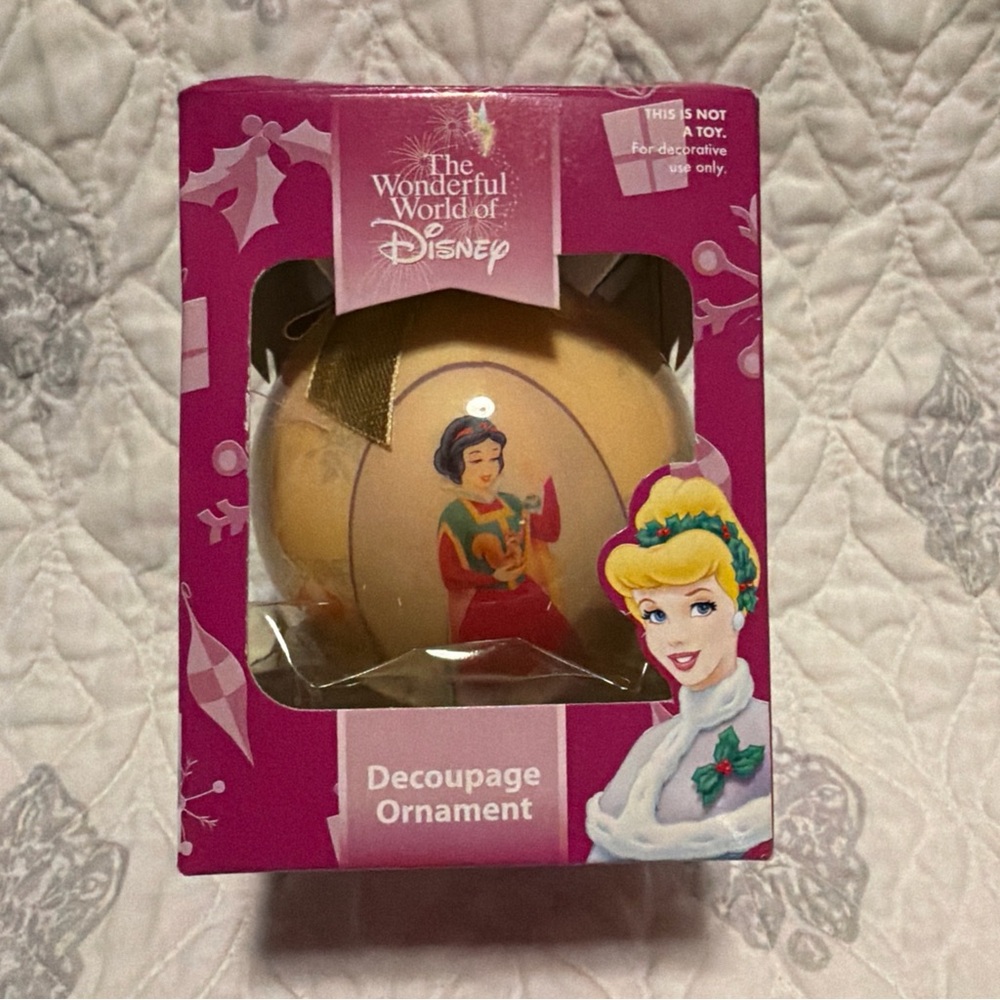 Disney Princess Ornament with Pink and Cream Accents
